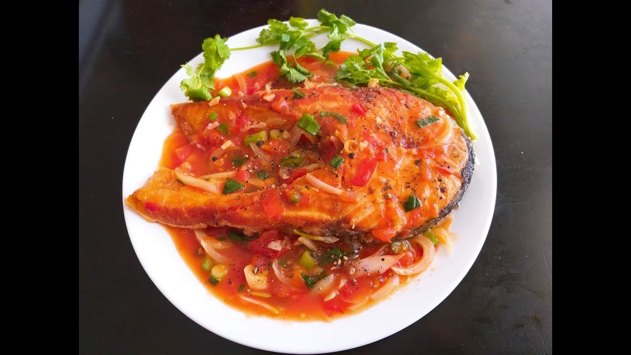 Cách làm cá hồi sốt cà chua